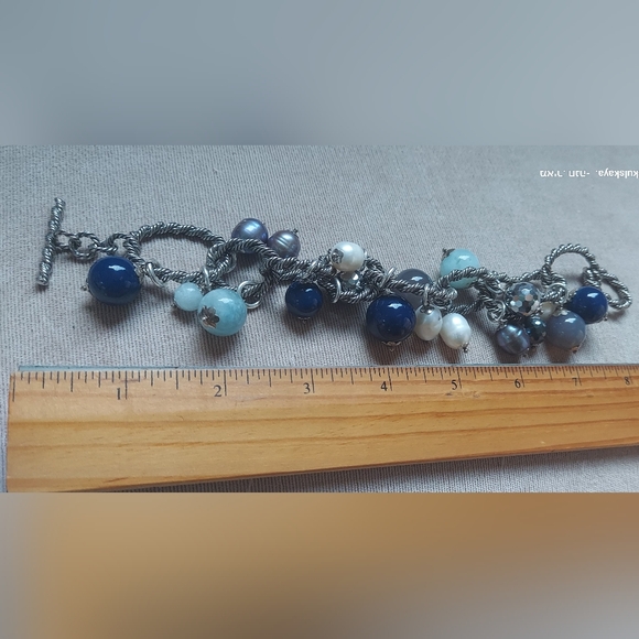 NWT One of a kind Silver and Charms bracelet. 9" - Picture 6 of 6